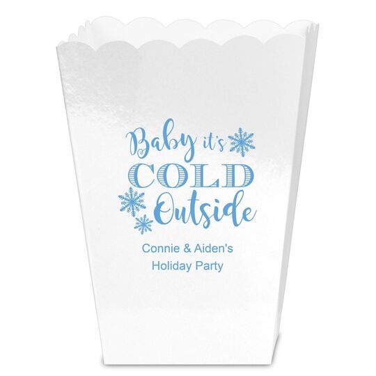 Baby It's Cold Outside Mini Popcorn Boxes